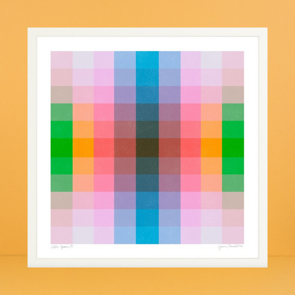 Color Space 71: Breath of Fresh Air (Framed White 20" x 20")