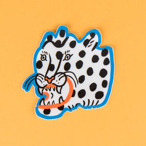 Cheetah Head Sticker by Kristina micotti