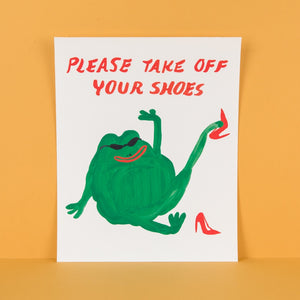 Please Take Off Your Shoes Print