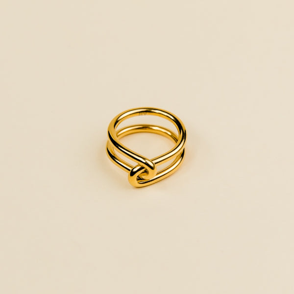 Admiral Row Gold Double knot Statement Ring