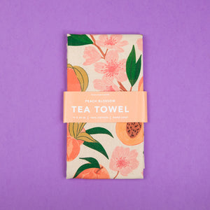 Paper Farm Press Peach Blossom Tea Towel