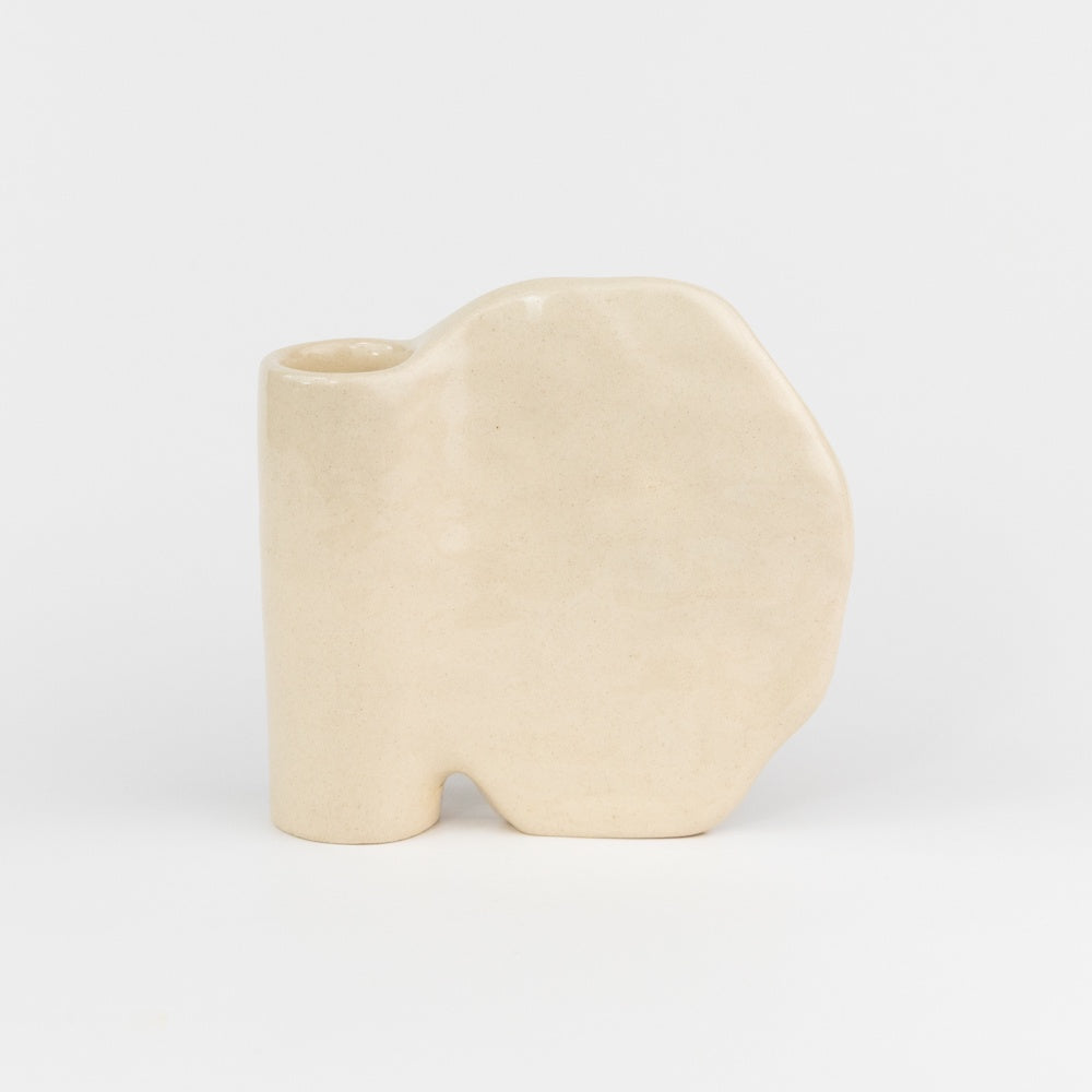 Nabi Candle Holder in Beige by Ceju ceramics