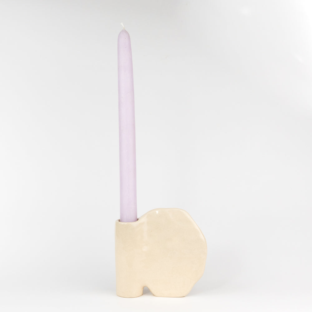 Nabi Candle Holder in Beige by Ceju ceramics