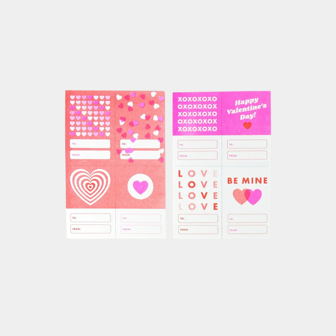 Valentine Tear Away Mini Cards - Set of 16