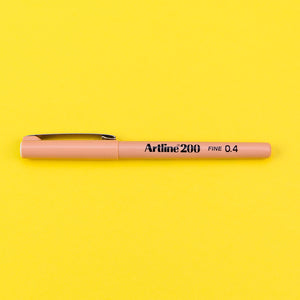 Artline 200 Pen .04mm - Apricot