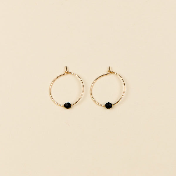 Little Orbit Hoops Earrings - Black