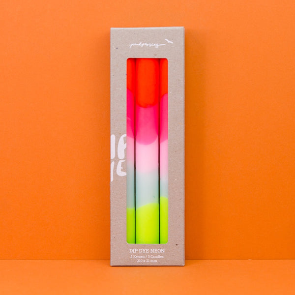 Dip Dye Neon Candles - Lollipop Trees