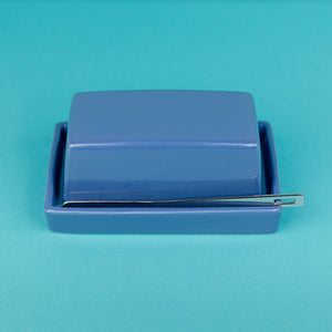 Butter Dish with Stainless Steel Knife - Blueberry