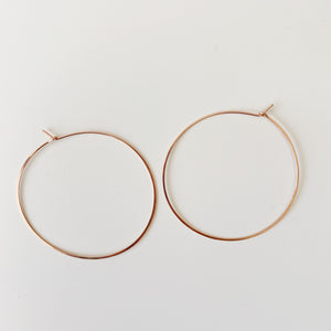 Extra Large Round Hoops - Rose Gold