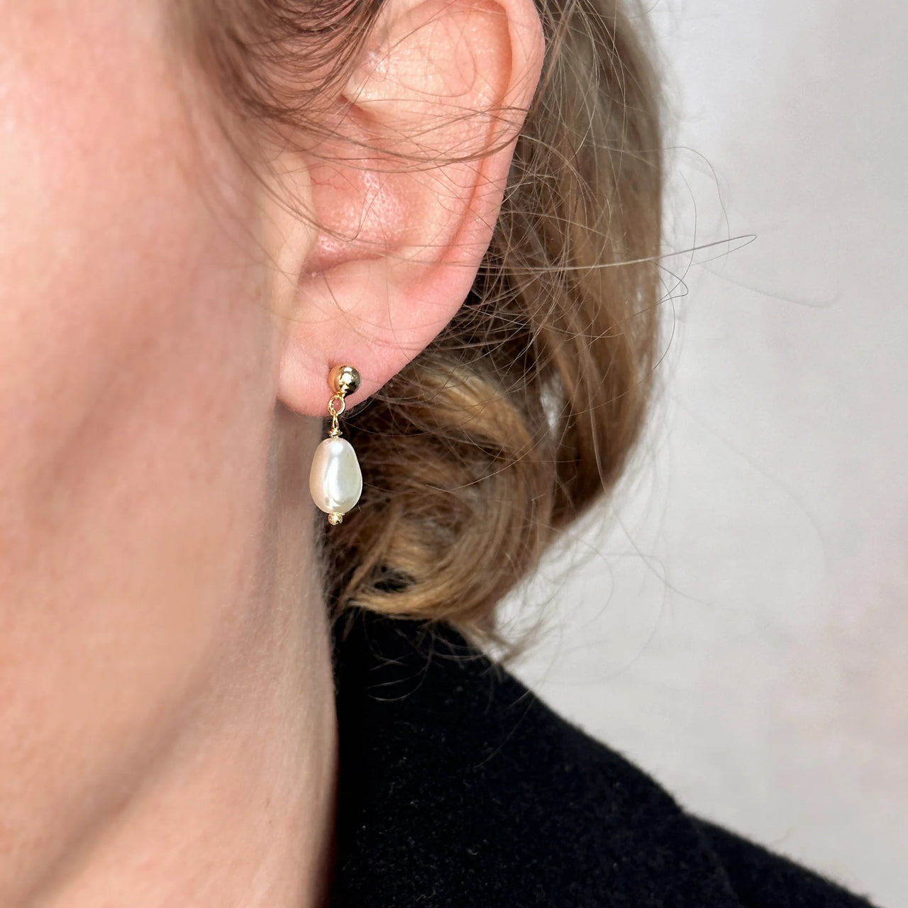 Drop Baroque Pearl Earrings