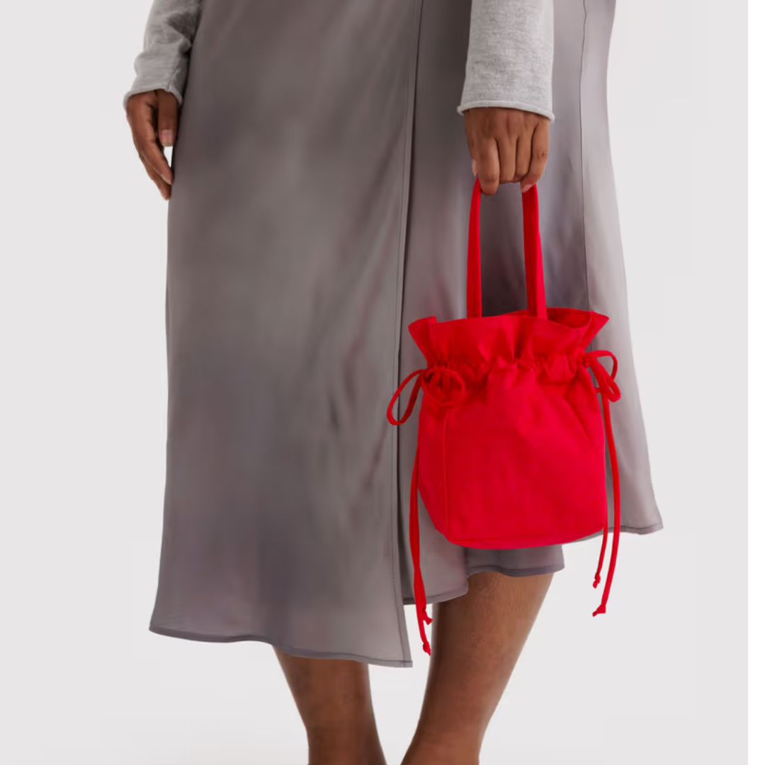 Nylon Drawstring Bag - Candy Apple