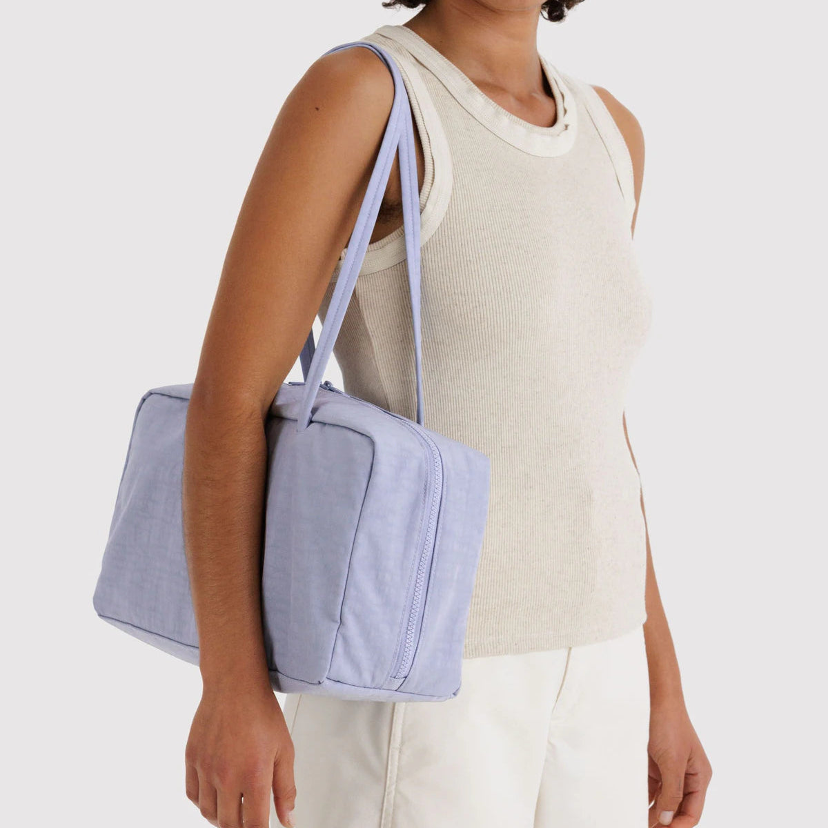 Medium Nylon Bowler Bag - Mist