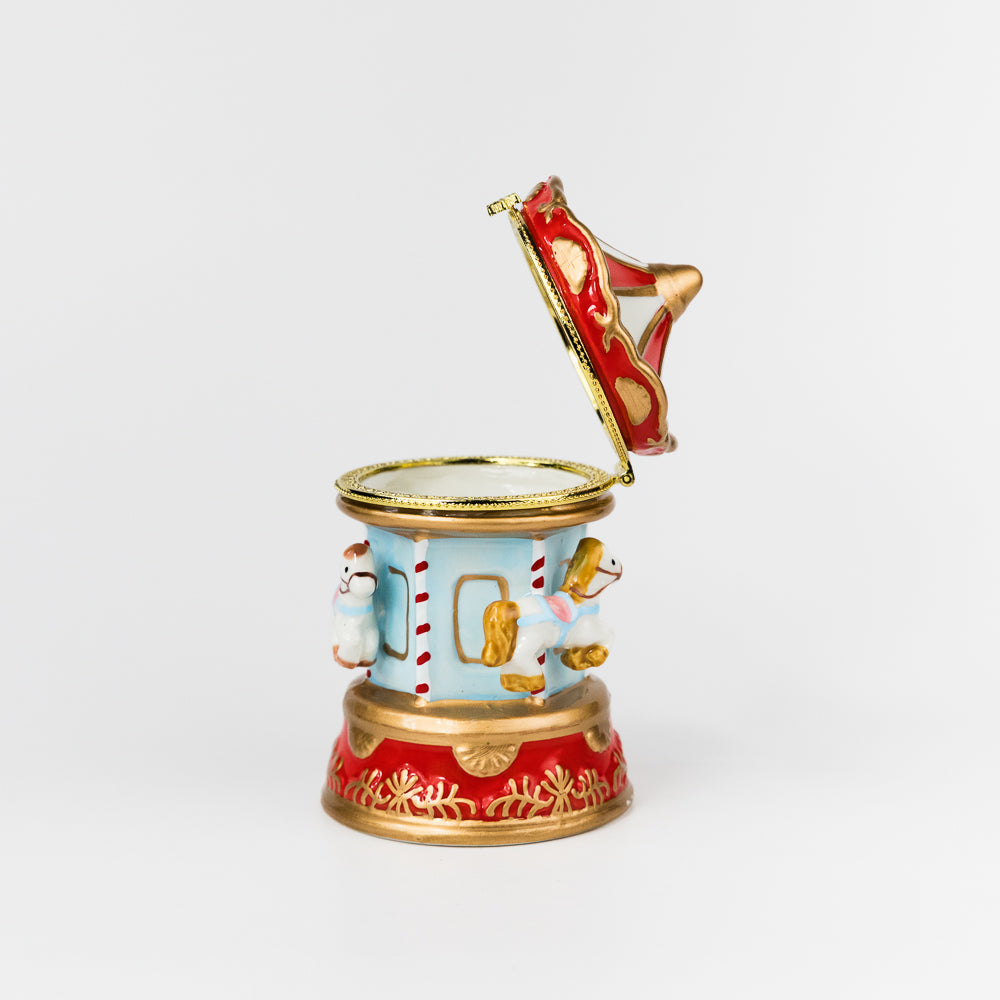 Carousel Hand Painted Trinket Box