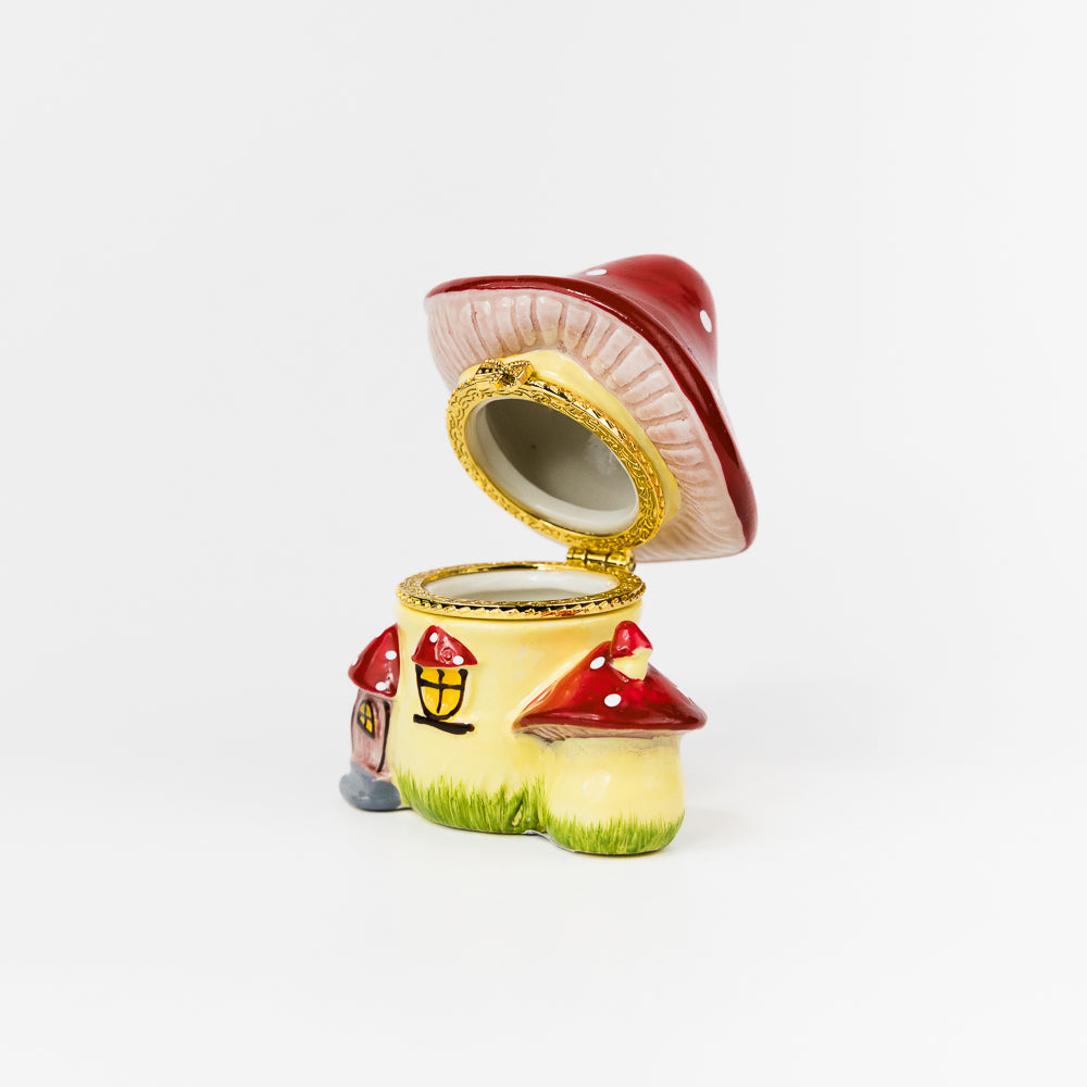 Mushroom Hand Painted Trinket Box