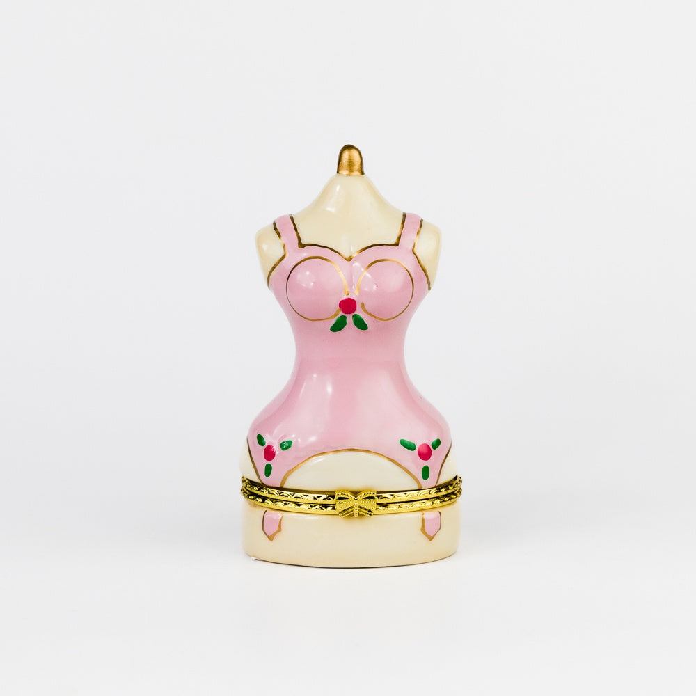 Pink Dress Hand Painted Trinket Box
