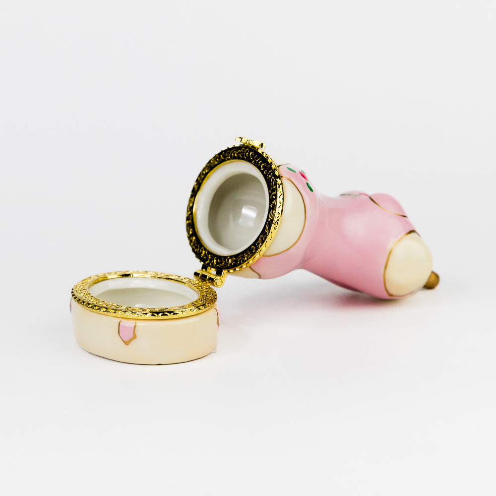 Pink Dress Hand Painted Trinket Box