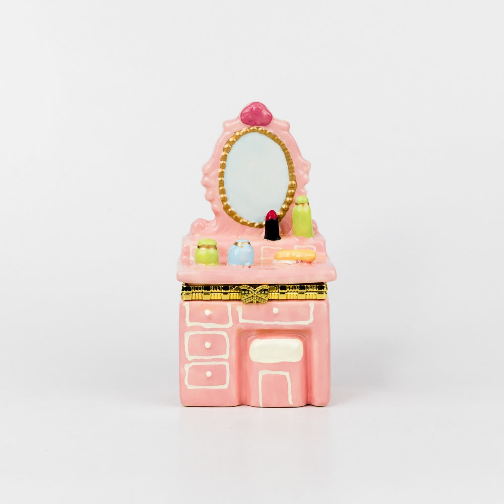 Pink Dresser Hand Painted Trinket Box