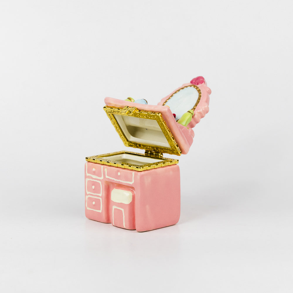 Pink Dresser Hand Painted Trinket Box