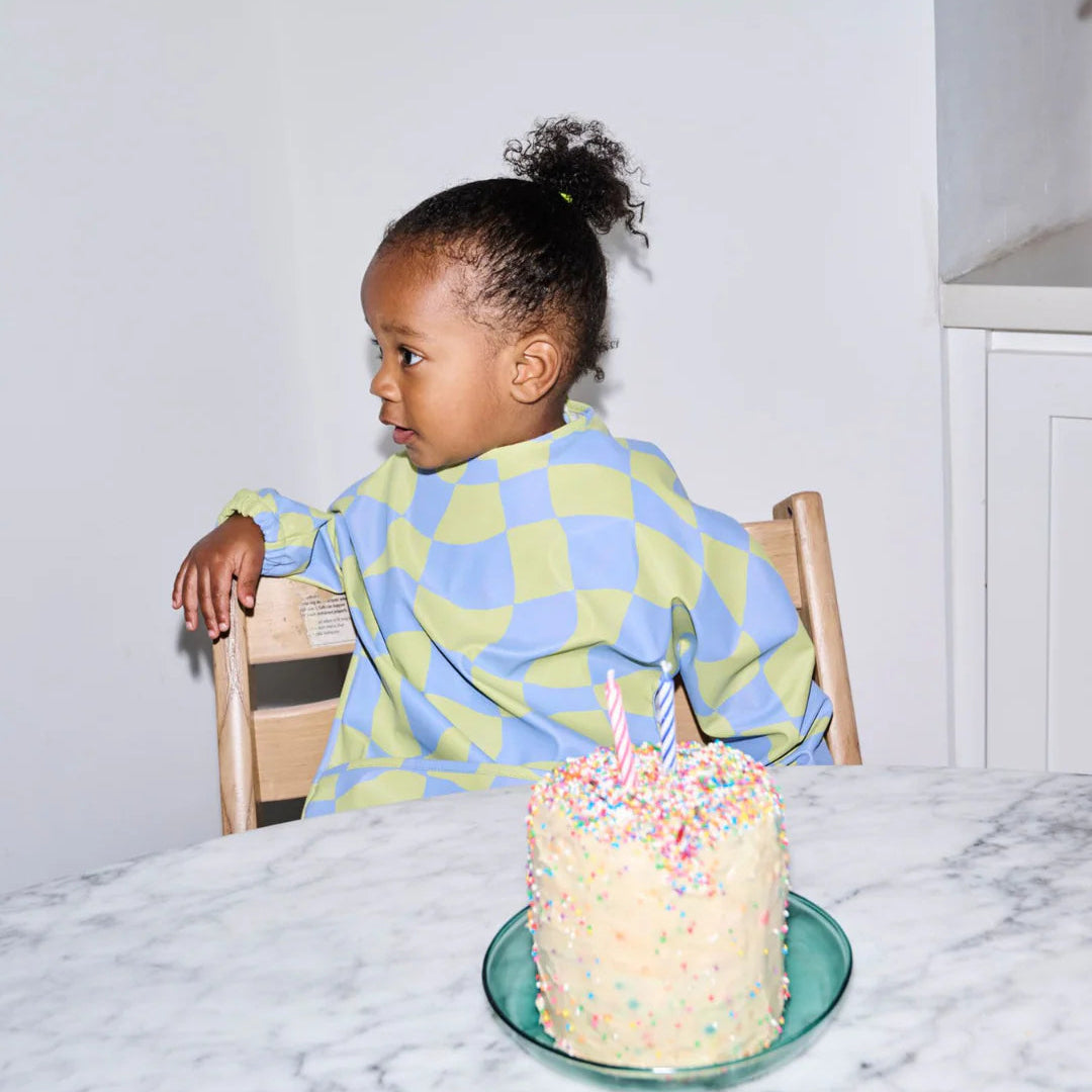 Smock Bib - Green Checkers