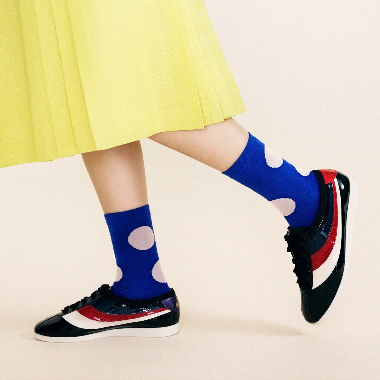 Rie Crew Socks - Cobalt
