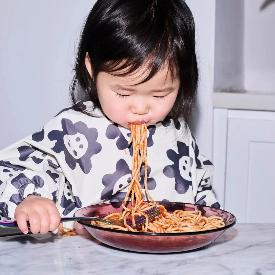 Smock Bib - Black Sunflowers