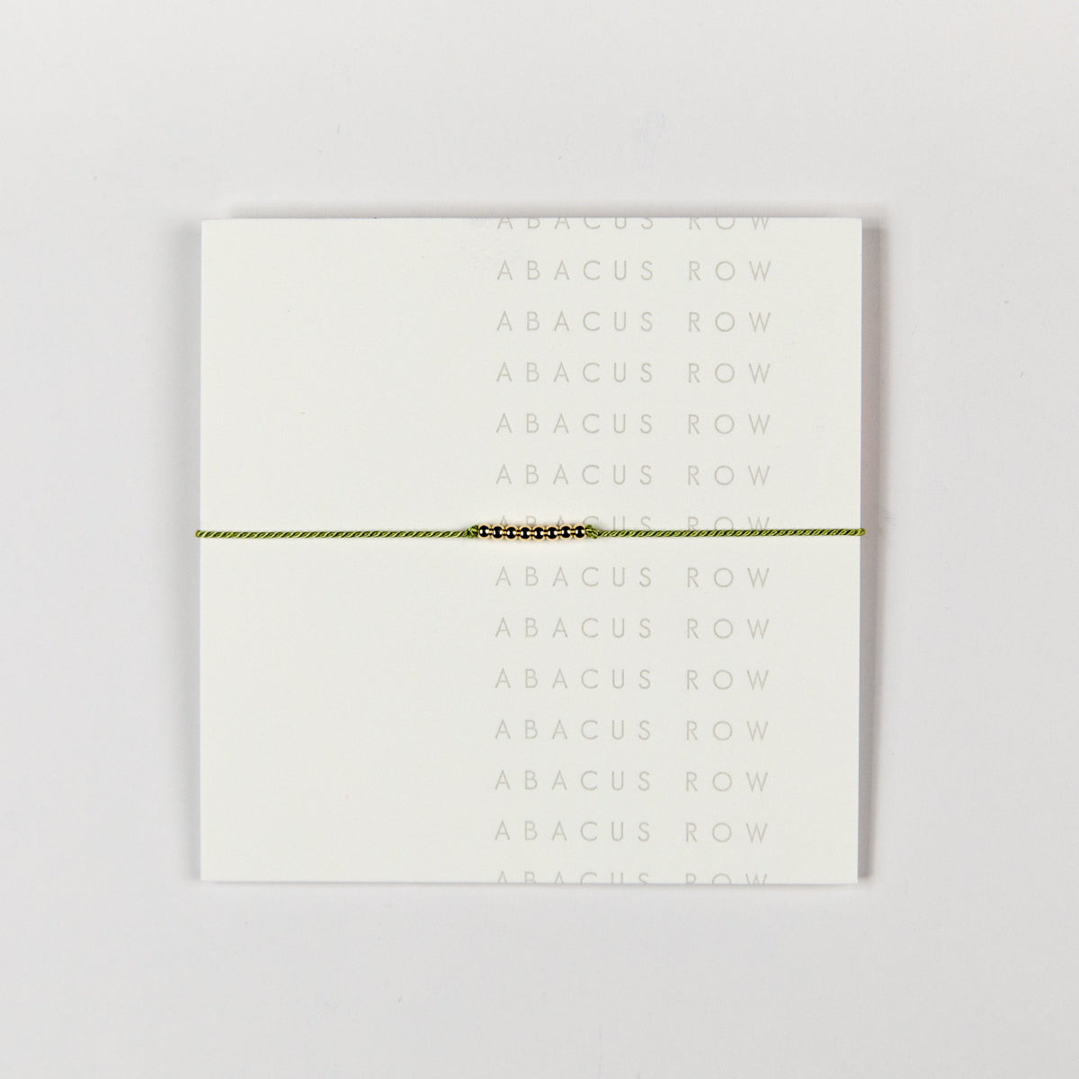 Abacus Row Friendship Bracelet No. 3 in Pear