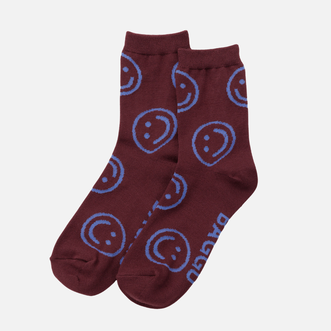 Crew Socks - Mahogany Happy