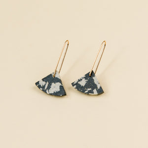 Single Stone Earrings - Porphyry Triangle by Alison Jean Cole