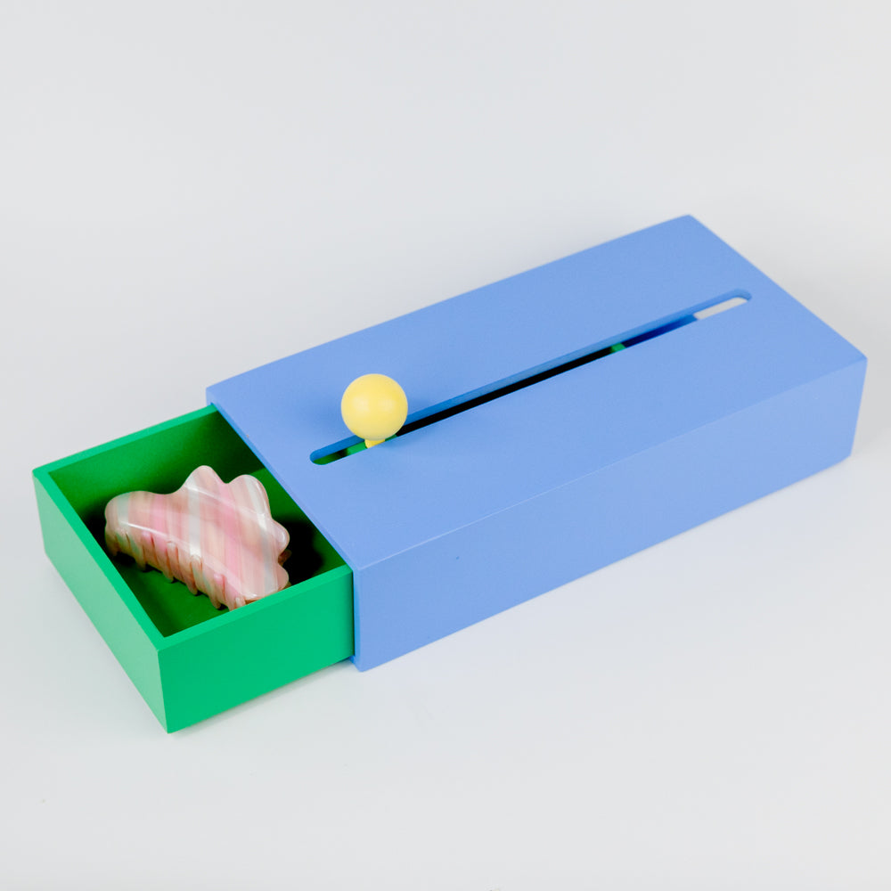 Cache Box - Blue/Green, Large by Areaware