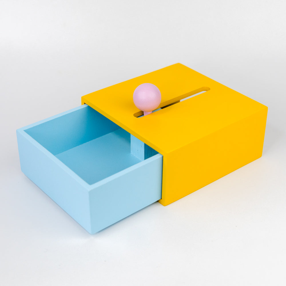Cache Box - Yellow/Blue, Small