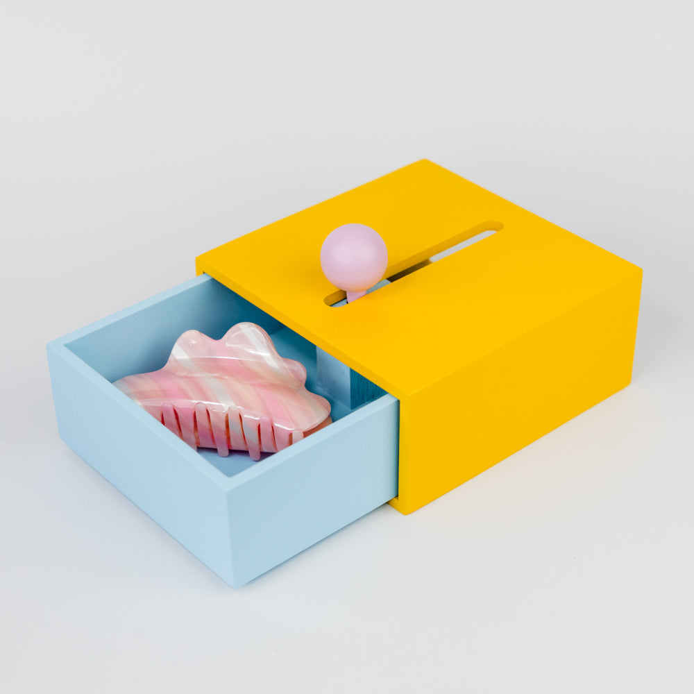 Cache Box - Yellow/Blue, Small