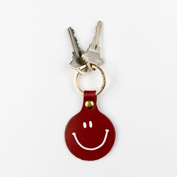 Feeling Lush Smilie Face Key Fob - Red