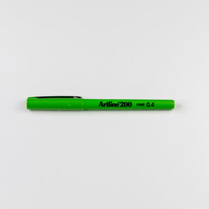 Artline 200 Pen .04 Yellow Green