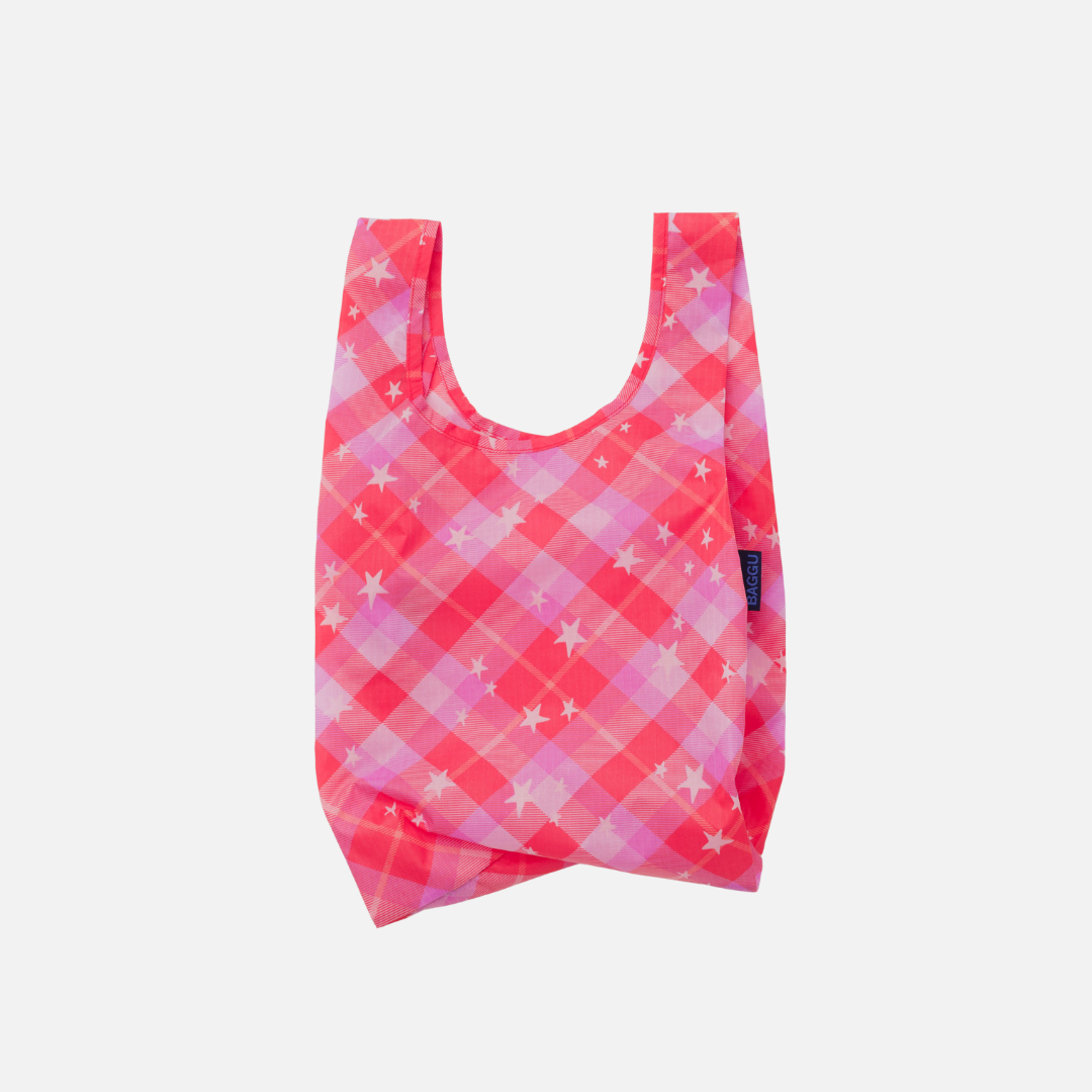 Baby Baggu - Pink Star Plaid