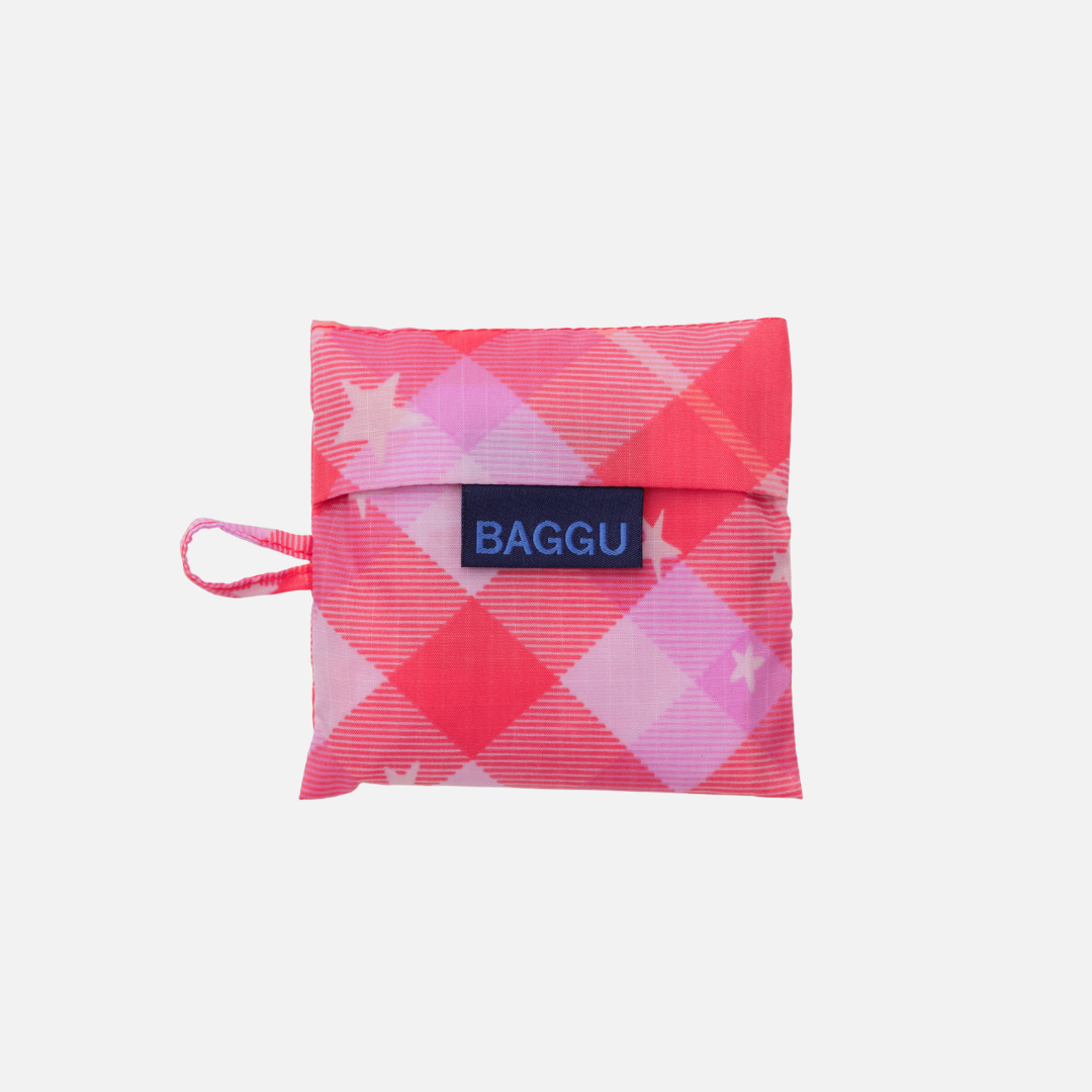 Baby Baggu - Pink Star Plaid