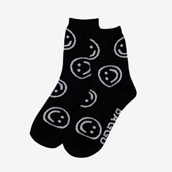 Black Happy Crew socks by Baggu