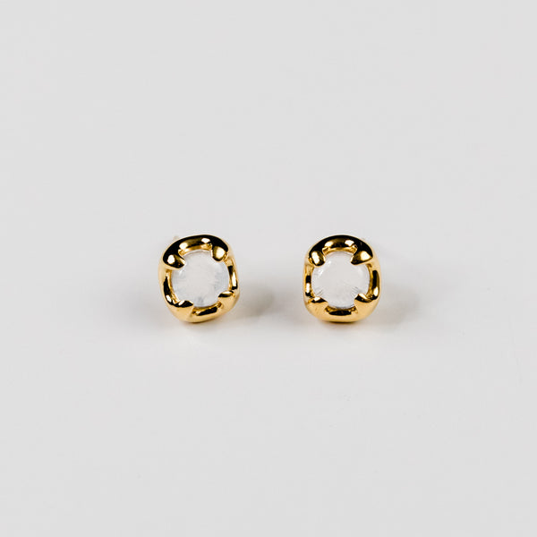 Beam Earrings - Gold Plated, Clear Air