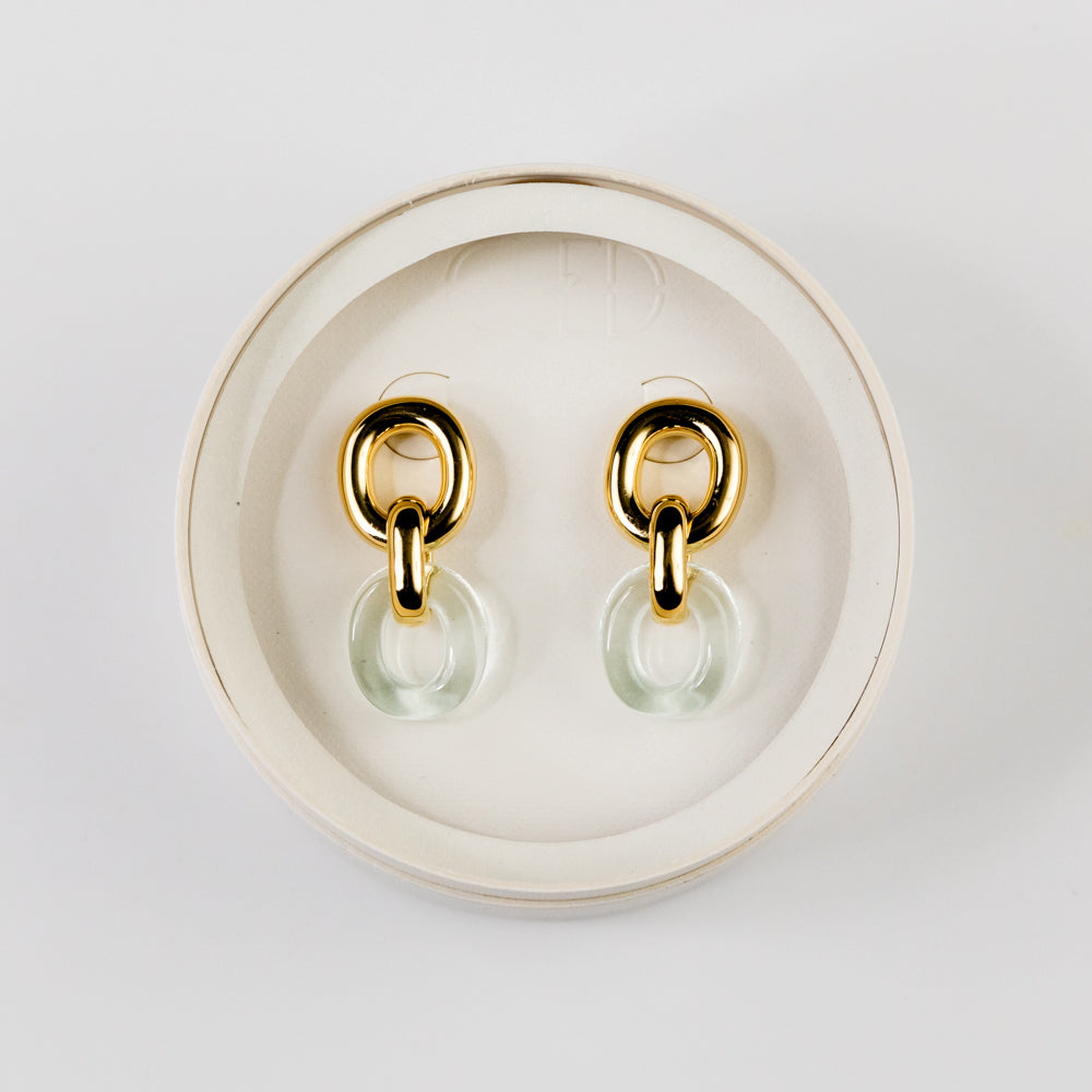 Connected Loop Earrings - Gold Vermeil, Skylight CLED