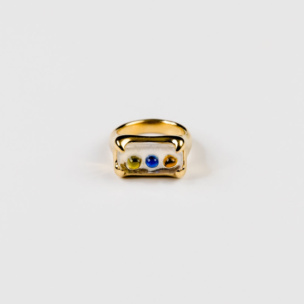 Prism Ring - Gold Plated, Earth