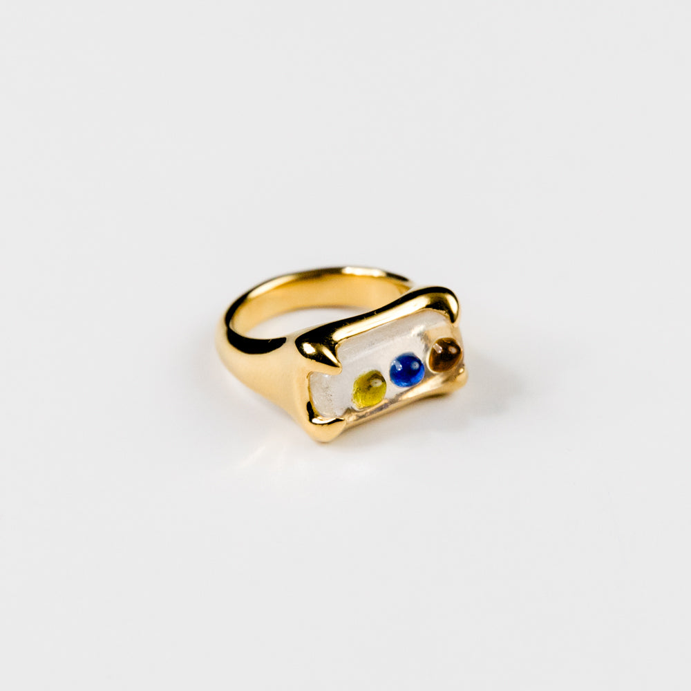 Prism Ring - Gold Plated, Earth