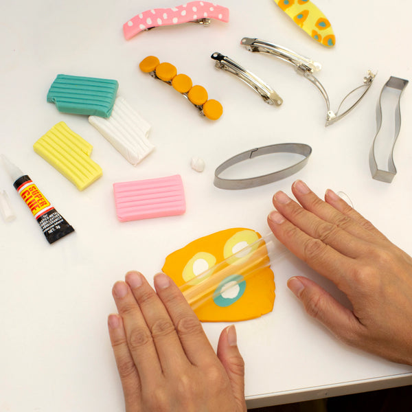 Kikkerland Make Your Own Clay Hair Clips Kit