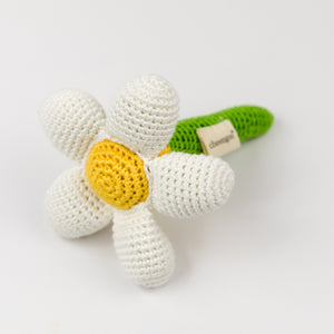 Cheengo white daisy rattle