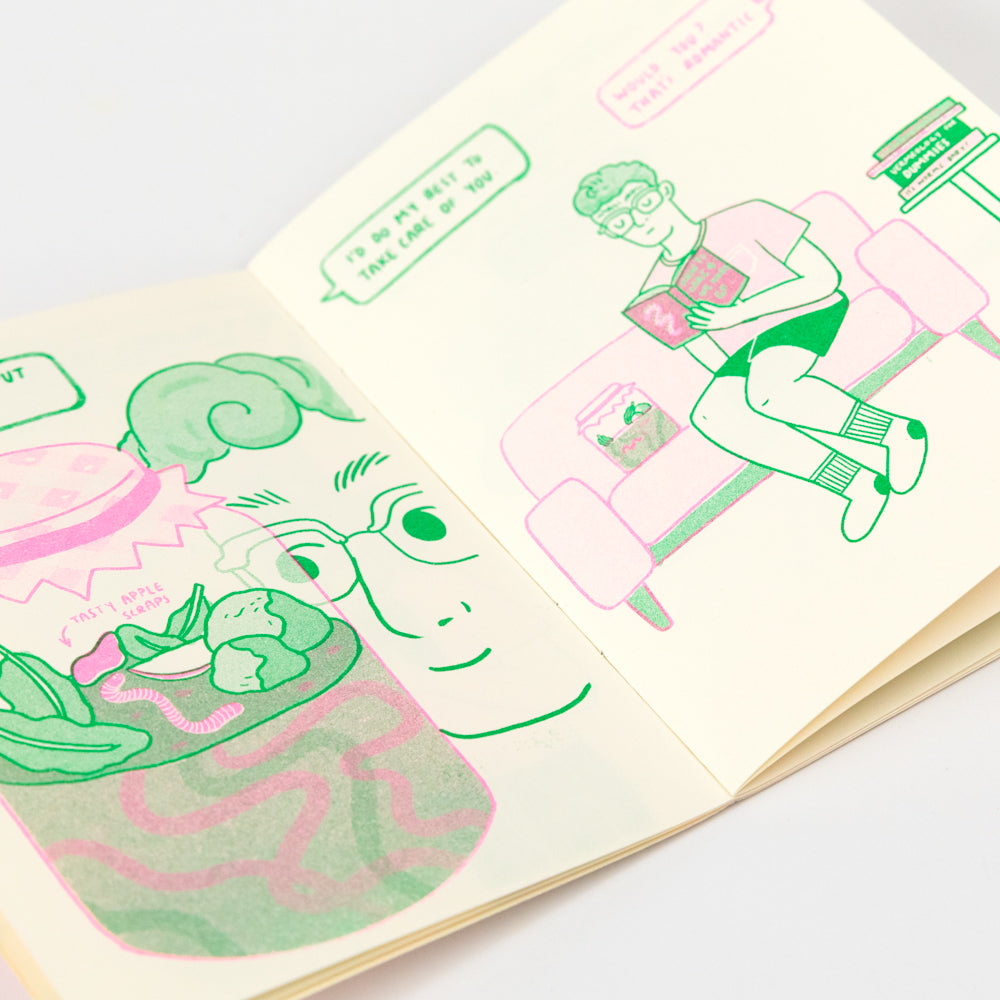 Would You Still Love Me If I Was A Worm? Risograph Zine by Christina Hu