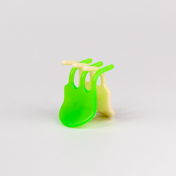 Chunks Mini Claw in neon green and nude