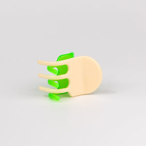 Chunks Mini Claw in neon green and nude