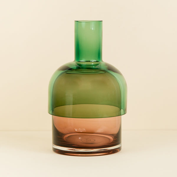 Flip Vase Large - Green and Pink