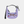 Purple bag charm with embroidered designs on a light gray background
