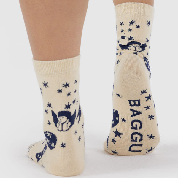 Crew Sock - Cherub Bows