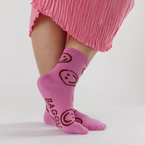 Crew Socks - Extra Pink Happy