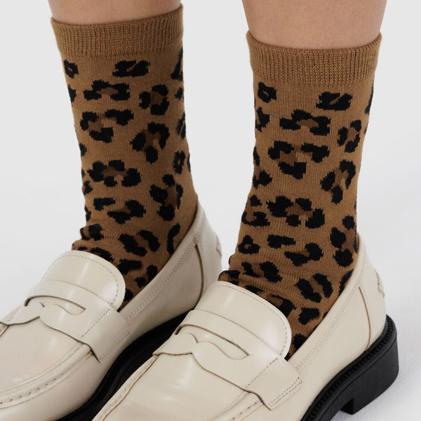 Crew Sock - Dark Leopard